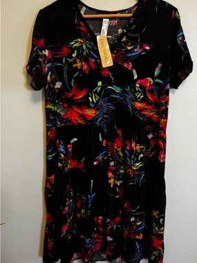 Lise Charmel Floral Black Swim Coverup Dress